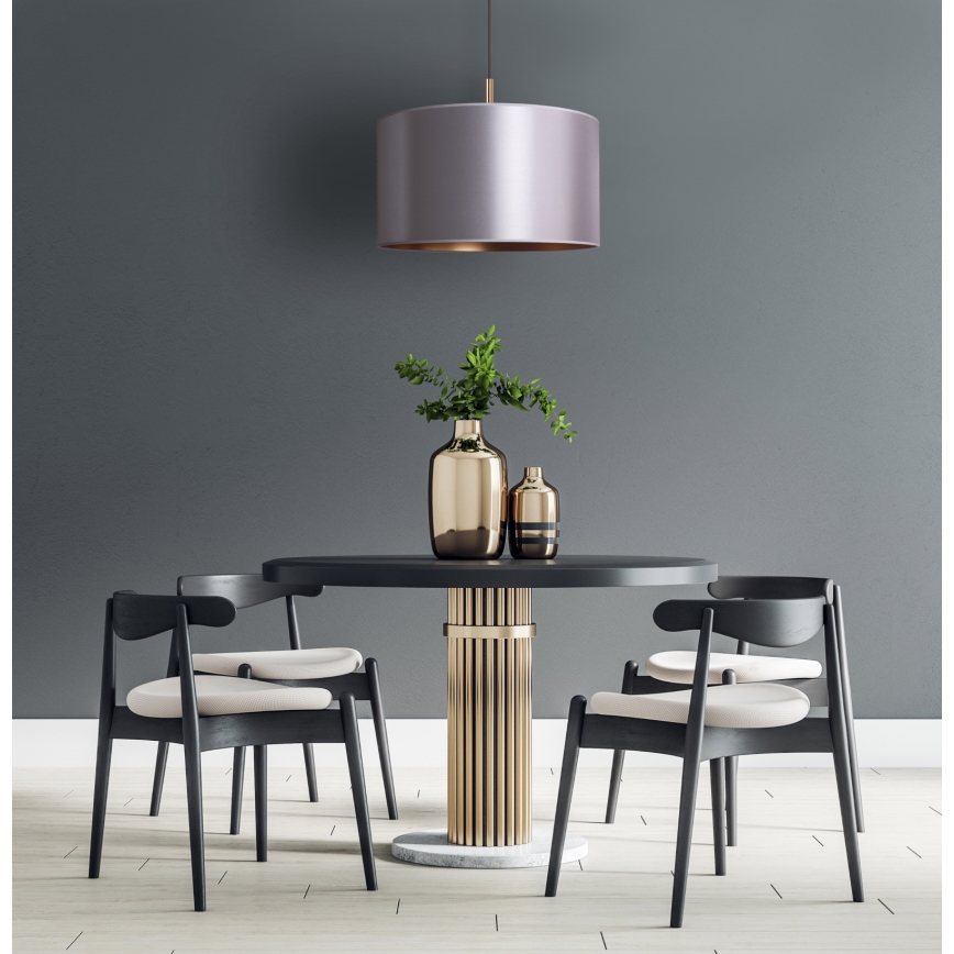 Duolla - Κρεμαστό φωτιστικό οροφής CANNES 1xE27/15W/230V διάμετρος 45 cm ασημί/χάλκινο