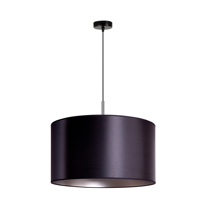 Duolla - Κρεμαστό φωτιστικό οροφής CANNES 1xE27/15W/230V διάμετρος 45 cm μαύρο/ασημί