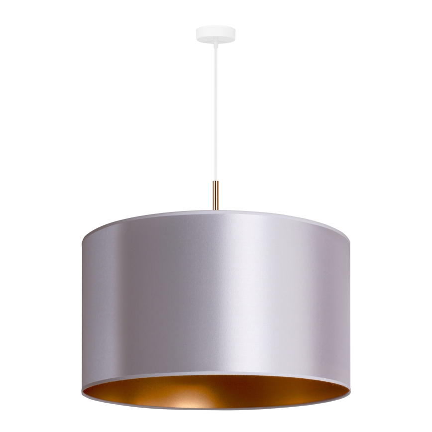 Duolla - Κρεμαστό φωτιστικό οροφής CANNES 1xE27/15W/230V διάμετρος 50 cm ασημί/χάλκινο