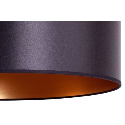 Duolla - Κρεμαστό φωτιστικό οροφής CANNES 1xE27/15W/230V διάμετρος 50 cm μαύρο/χάλκινο