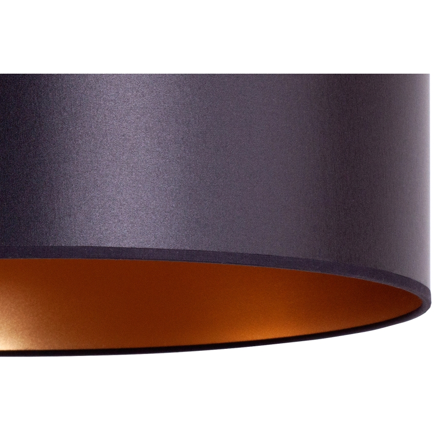 Duolla - Κρεμαστό φωτιστικό οροφής CANNES 1xE27/15W/230V διάμετρος 50 cm μαύρο/χάλκινο