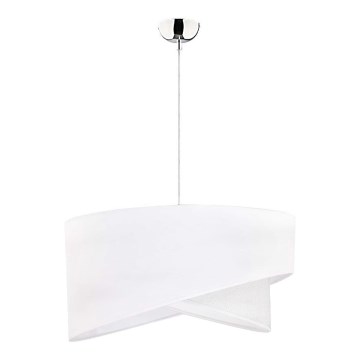 Duolla - Κρεμαστό φωτιστικό οροφής CELLO 1xE27/40W/230V διάμετρος 45 cm λευκό/ασημί
