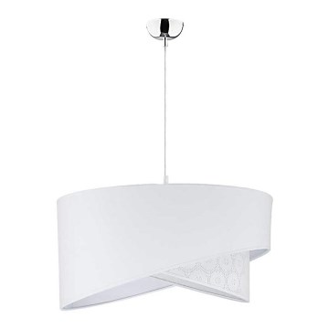 Duolla - Κρεμαστό φωτιστικό οροφής CELLO 1xE27/40W/230V διάμετρος 45 cm λευκό/δαντέλα