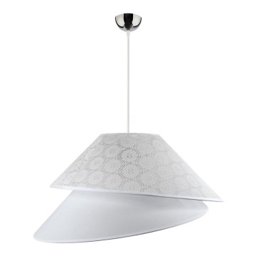Duolla - Κρεμαστό φωτιστικό οροφής COCO 1xE27/40W/230V διάμετρος 50 cm λευκό
