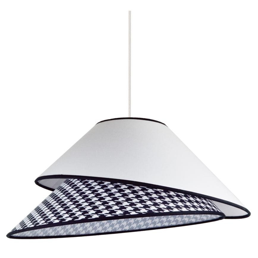 Duolla - Κρεμαστό φωτιστικό οροφής COCO 1xE27/40W/230V διάμετρος 50 cm λευκό/μαύρο