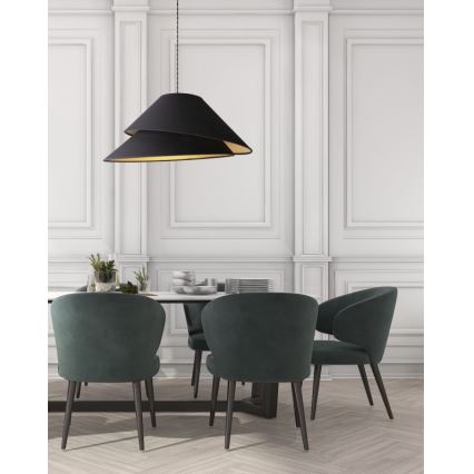 Duolla - Κρεμαστό φωτιστικό οροφής COCO 1xE27/40W/230V διάμετρος 50 cm μαύρο