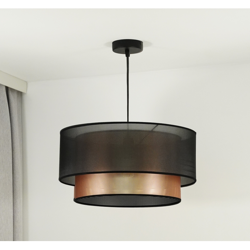 Duolla - Κρεμαστό φωτιστικό οροφής COPPER SHINY 1xE27/15W/230V διάμετρος 45 cm καφέ/χαλκός
