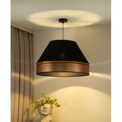 Duolla - Κρεμαστό φωτιστικό οροφής COPPER SHINY 1xE27/15W/230V διάμετρος 60 cm μαύρο/χαλκός