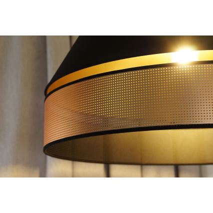 Duolla - Κρεμαστό φωτιστικό οροφής COPPER SHINY 1xE27/15W/230V διάμετρος 60 cm μαύρο/χαλκός