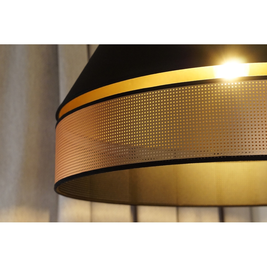 Duolla - Κρεμαστό φωτιστικό οροφής COPPER SHINY 1xE27/15W/230V διάμετρος 60 cm μαύρο/χαλκός