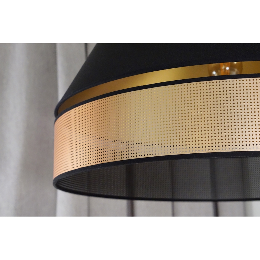 Duolla - Κρεμαστό φωτιστικό οροφής COPPER SHINY 1xE27/15W/230V διάμετρος 60 cm μαύρο/χαλκός