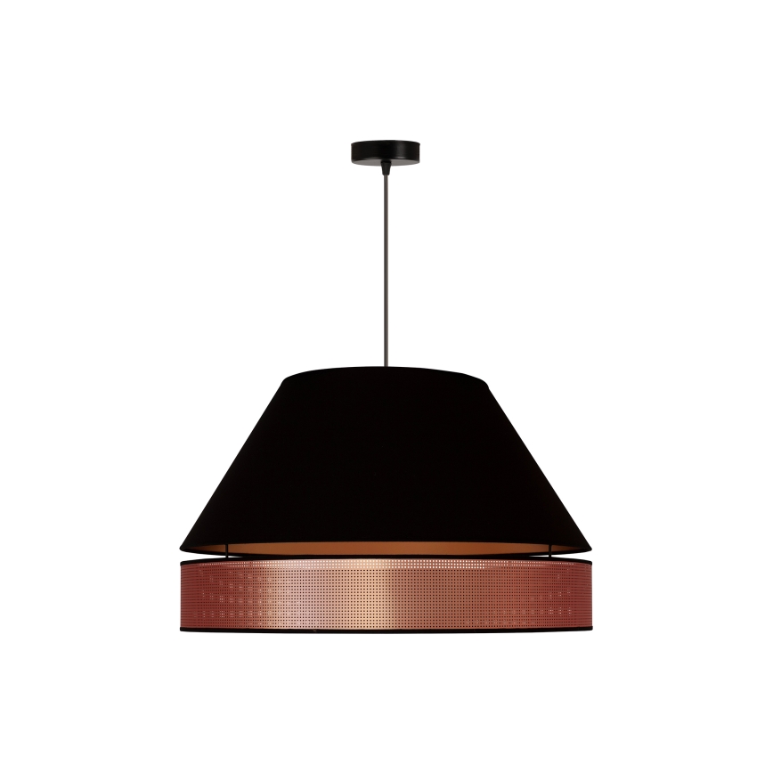 Duolla - Κρεμαστό φωτιστικό οροφής COPPER SHINY 1xE27/15W/230V διάμετρος 60 cm μαύρο/χαλκός
