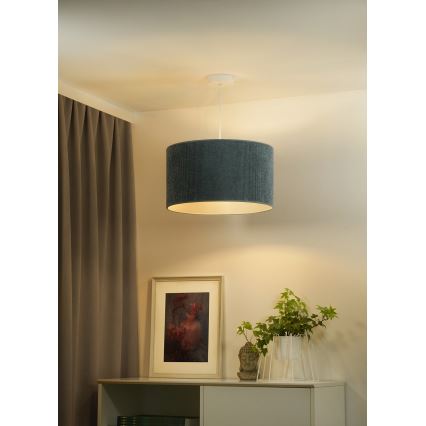 Duolla - Κρεμαστό φωτιστικό οροφής CORDUROY 1xE27/15W/230V διάμετρος 40 cm γαλάζιο