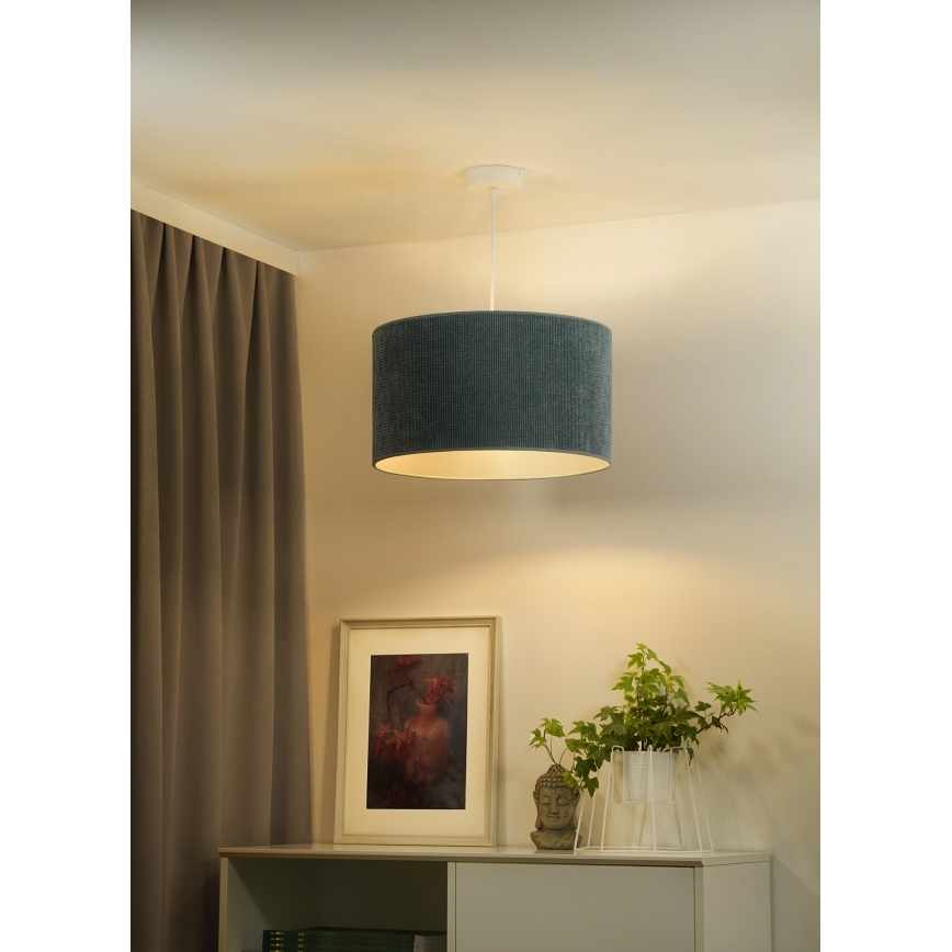 Duolla - Κρεμαστό φωτιστικό οροφής CORDUROY 1xE27/15W/230V διάμετρος 40 cm γαλάζιο