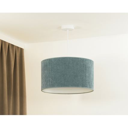 Duolla - Κρεμαστό φωτιστικό οροφής CORDUROY 1xE27/15W/230V διάμετρος 40 cm γαλάζιο