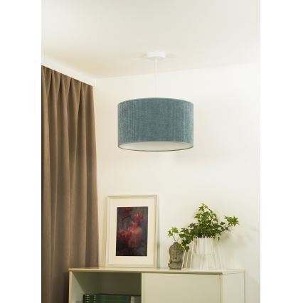Duolla - Κρεμαστό φωτιστικό οροφής CORDUROY 1xE27/15W/230V διάμετρος 40 cm γαλάζιο