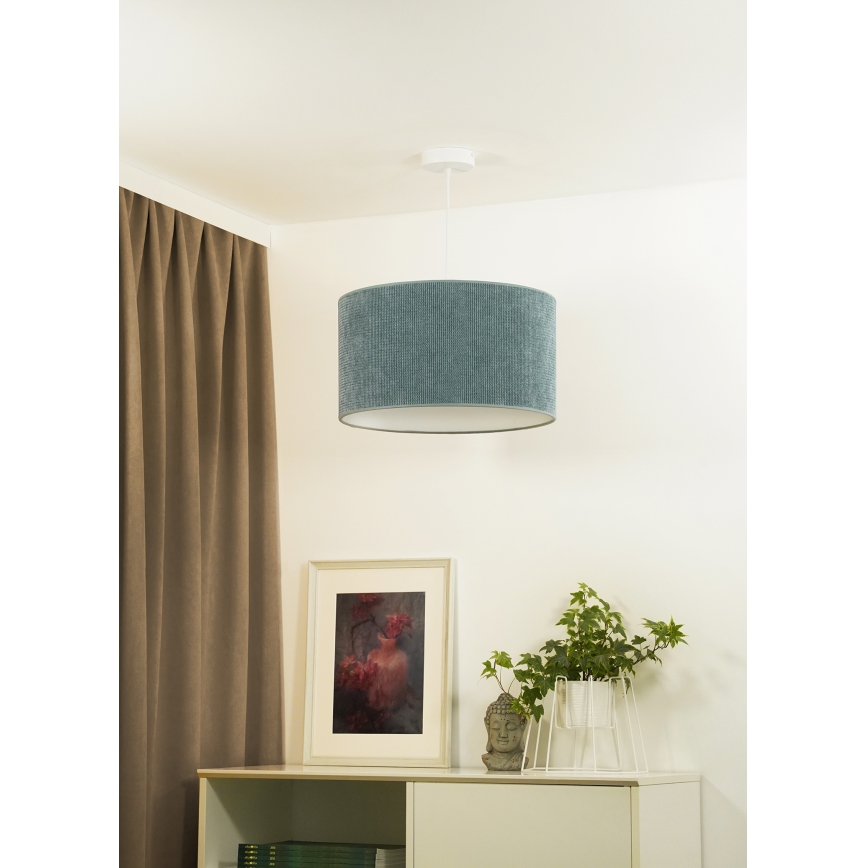 Duolla - Κρεμαστό φωτιστικό οροφής CORDUROY 1xE27/15W/230V διάμετρος 40 cm γαλάζιο