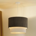 Duolla - Κρεμαστό φωτιστικό οροφής CORDUROY 1xE27/15W/230V διάμετρος 40 cm καφέ/κρεμ
