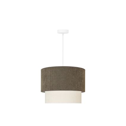 Duolla - Κρεμαστό φωτιστικό οροφής CORDUROY 1xE27/15W/230V διάμετρος 40 cm καφέ/κρεμ