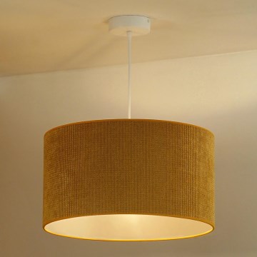 Duolla - Κρεμαστό φωτιστικό οροφής CORDUROY 1xE27/15W/230V διάμετρος 40 cm κίτρινο
