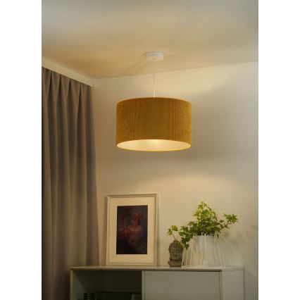Duolla - Κρεμαστό φωτιστικό οροφής CORDUROY 1xE27/15W/230V διάμετρος 40 cm κίτρινο