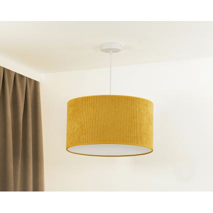 Duolla - Κρεμαστό φωτιστικό οροφής CORDUROY 1xE27/15W/230V διάμετρος 40 cm κίτρινο