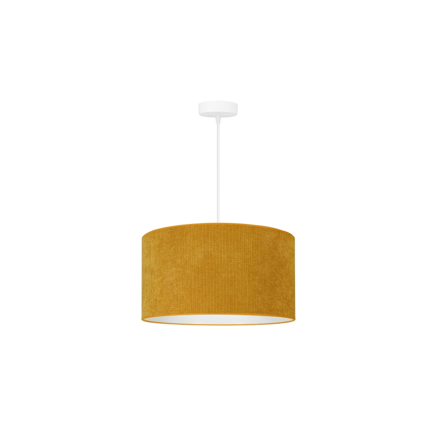Duolla - Κρεμαστό φωτιστικό οροφής CORDUROY 1xE27/15W/230V διάμετρος 40 cm κίτρινο