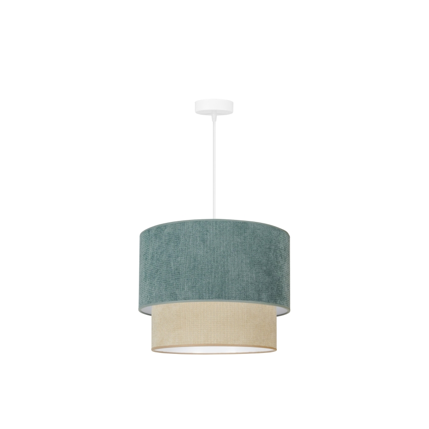 Duolla - Κρεμαστό φωτιστικό οροφής CORDUROY 1xE27/15W/230V διάμετρος 40 cm μπλε/μπεζ