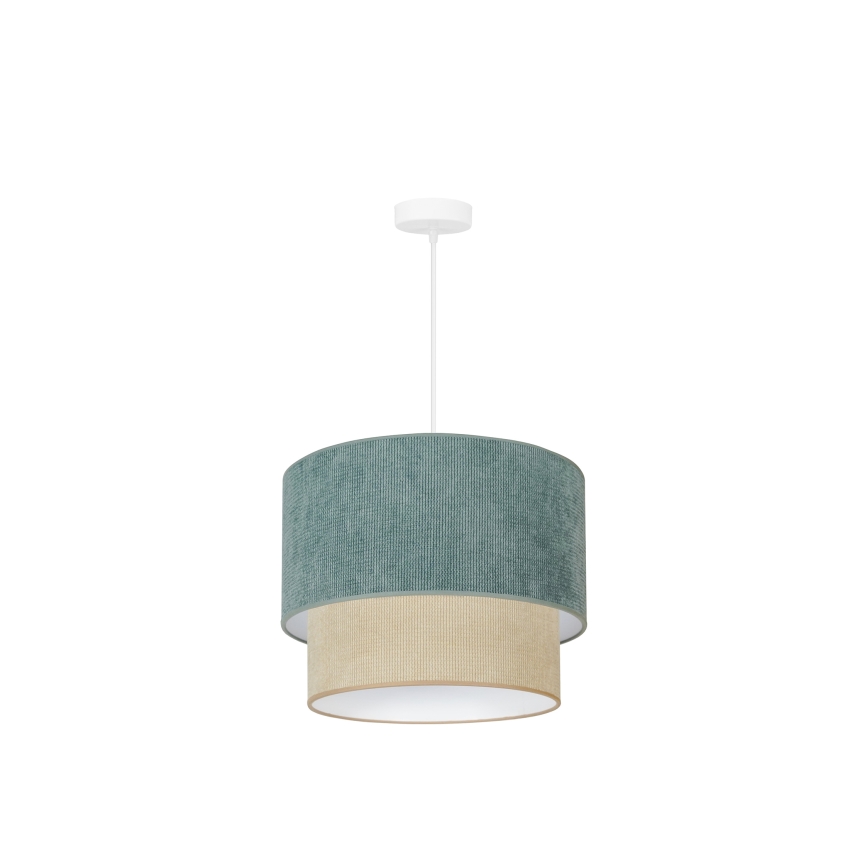 Duolla - Κρεμαστό φωτιστικό οροφής CORDUROY 1xE27/15W/230V διάμετρος 40 cm μπλε/μπεζ