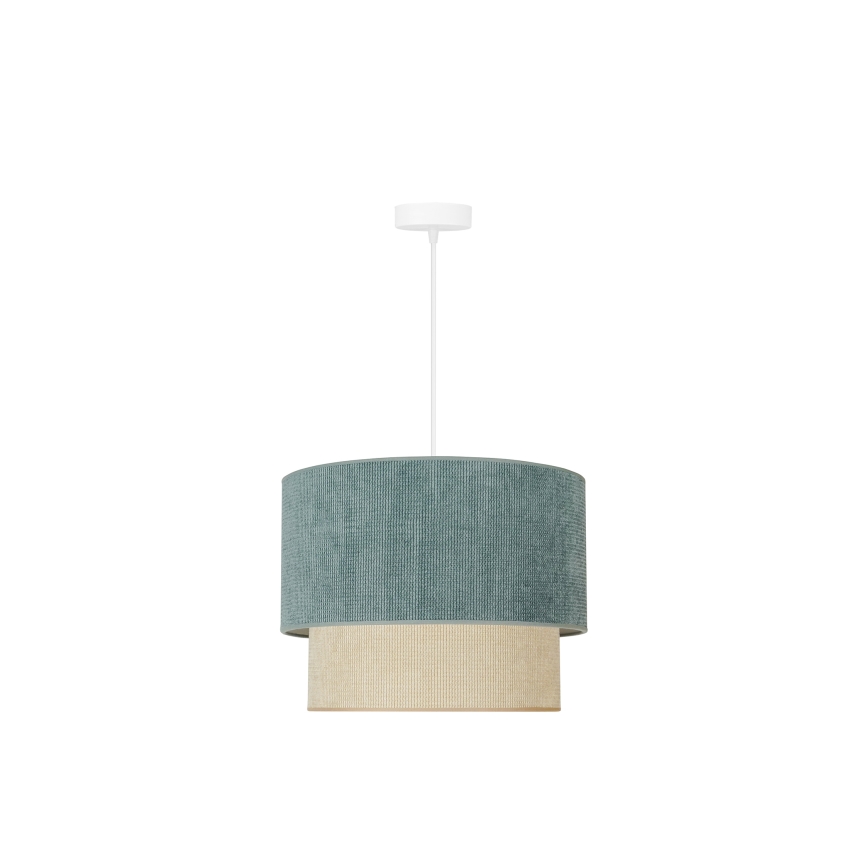 Duolla - Κρεμαστό φωτιστικό οροφής CORDUROY 1xE27/15W/230V διάμετρος 40 cm μπλε/μπεζ