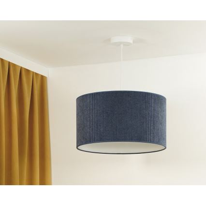 Duolla - Κρεμαστό φωτιστικό οροφής CORDUROY 1xE27/15W/230V διάμετρος 40 cm σκούρο μπλε