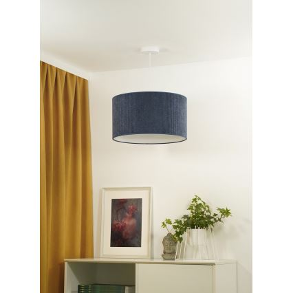 Duolla - Κρεμαστό φωτιστικό οροφής CORDUROY 1xE27/15W/230V διάμετρος 40 cm σκούρο μπλε