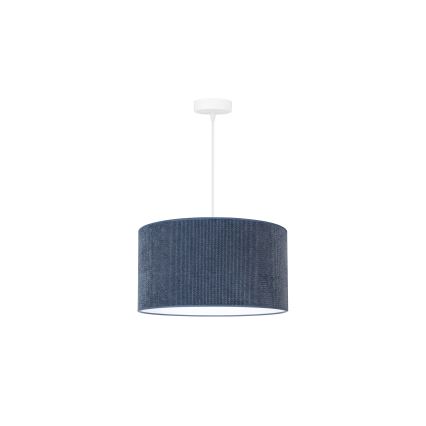 Duolla - Κρεμαστό φωτιστικό οροφής CORDUROY 1xE27/15W/230V διάμετρος 40 cm σκούρο μπλε