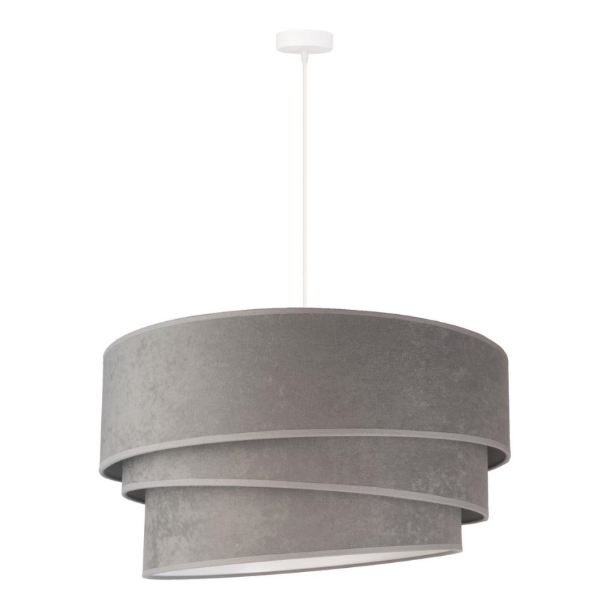 Duolla - Κρεμαστό φωτιστικό οροφής DEVON 1xE27/40W/230V διάμετρος 45 cm γκρι