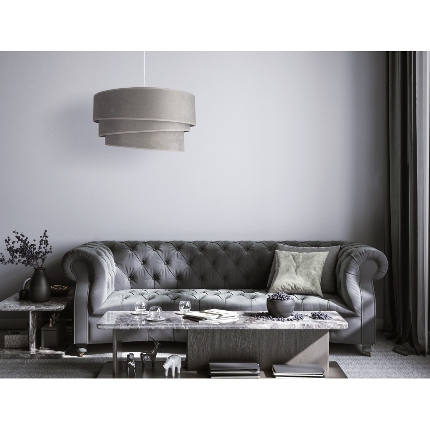 Duolla - Κρεμαστό φωτιστικό οροφής DEVON 1xE27/40W/230V διάμετρος 45 cm γκρι