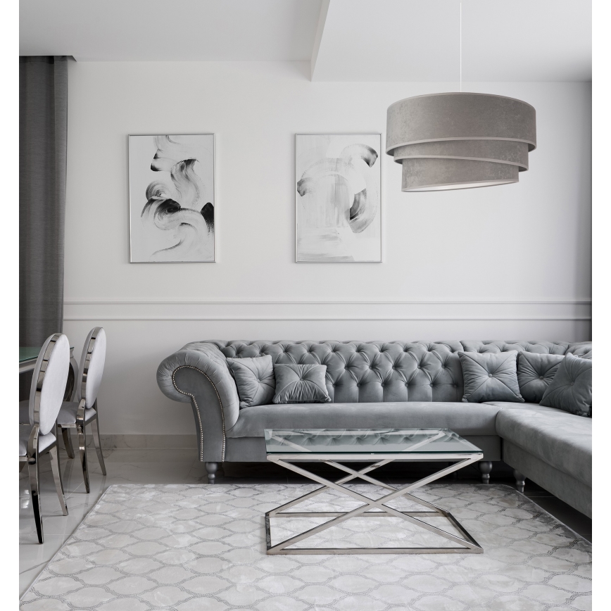 Duolla - Κρεμαστό φωτιστικό οροφής DEVON 1xE27/40W/230V διάμετρος 45 cm γκρι