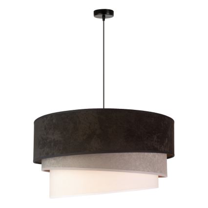 Duolla - Κρεμαστό φωτιστικό οροφής DEVON 1xE27/40W/230V διάμετρος 45 cm μαύρο/γκρι/μπεζ