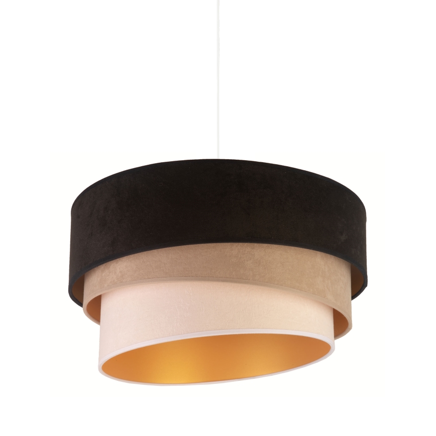 Duolla - Κρεμαστό φωτιστικό οροφής DEVON 1xE27/40W/230V διάμετρος 45 cm μαύρο/μπεζ