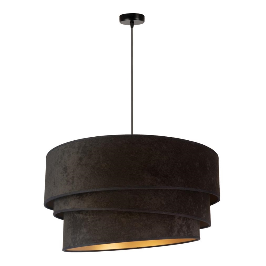 Duolla - Κρεμαστό φωτιστικό οροφής DEVON 1xE27/40W/230V διάμετρος 45 cm μαύρο/χρυσό
