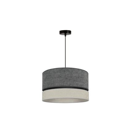 Duolla - Κρεμαστό φωτιστικό οροφής DOUBLE 1xE27/15W/230V διάμετρος 40 cm γκρι