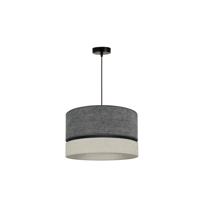 Duolla - Κρεμαστό φωτιστικό οροφής DOUBLE 1xE27/15W/230V διάμετρος 40 cm γκρι