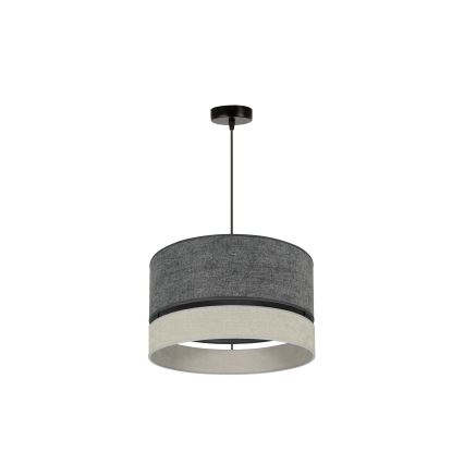 Duolla - Κρεμαστό φωτιστικό οροφής DOUBLE 1xE27/15W/230V διάμετρος 40 cm γκρι