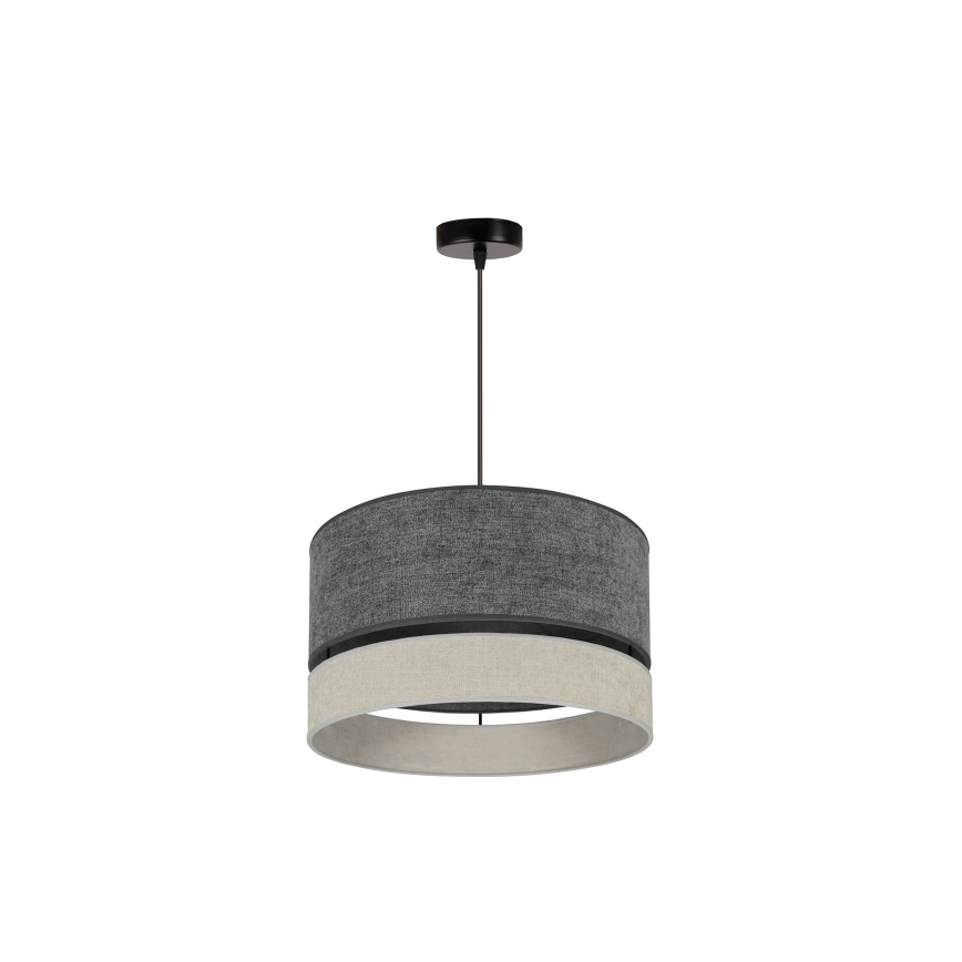 Duolla - Κρεμαστό φωτιστικό οροφής DOUBLE 1xE27/15W/230V διάμετρος 40 cm γκρι