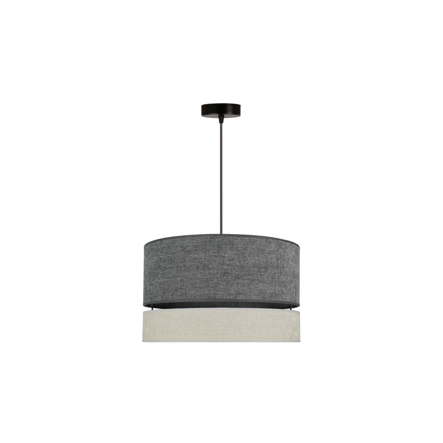 Duolla - Κρεμαστό φωτιστικό οροφής DOUBLE 1xE27/15W/230V διάμετρος 40 cm γκρι