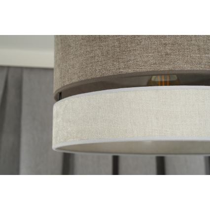 Duolla - Κρεμαστό φωτιστικό οροφής DOUBLE 1xE27/15W/230V διάμετρος 40 cm καφέ/γκρι