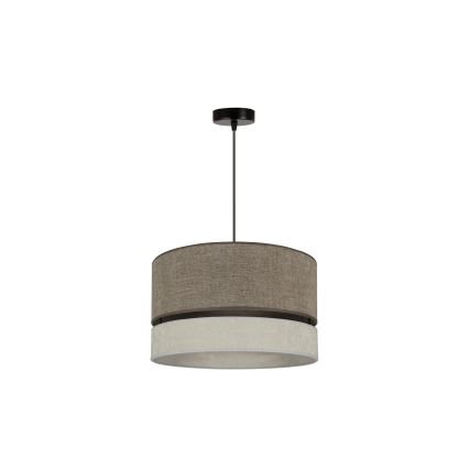 Duolla - Κρεμαστό φωτιστικό οροφής DOUBLE 1xE27/15W/230V διάμετρος 40 cm καφέ/γκρι