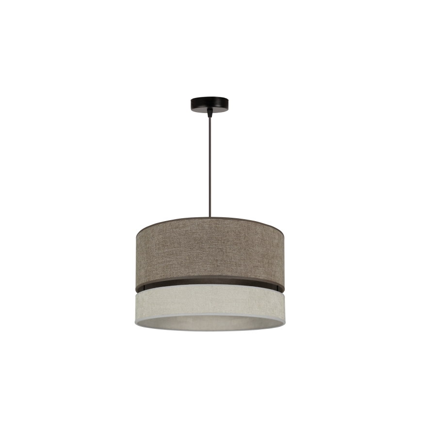Duolla - Κρεμαστό φωτιστικό οροφής DOUBLE 1xE27/15W/230V διάμετρος 40 cm καφέ/γκρι