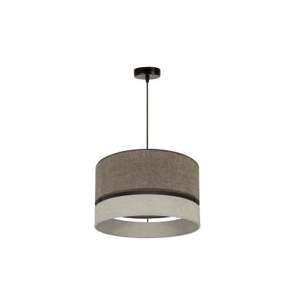 Duolla - Κρεμαστό φωτιστικό οροφής DOUBLE 1xE27/15W/230V διάμετρος 40 cm καφέ/γκρι