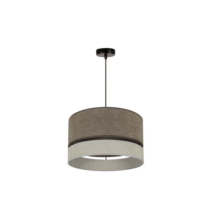 Duolla - Κρεμαστό φωτιστικό οροφής DOUBLE 1xE27/15W/230V διάμετρος 40 cm καφέ/γκρι