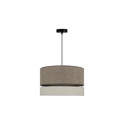 Duolla - Κρεμαστό φωτιστικό οροφής DOUBLE 1xE27/15W/230V διάμετρος 40 cm καφέ/γκρι
